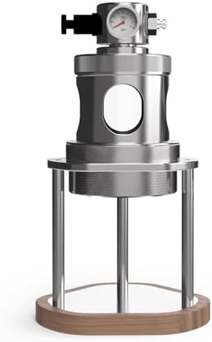 Manual Air Pressure Coffee Maker, Espresso Maker Manual Coffee Machine, Stainless Steel, 16Bar Fast Extraction, with Pressure Gauge, Compact for Camping Home Use 58mm