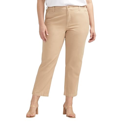 Jag Jeans Women's Plus Size Chino Tailored Cropped Pants