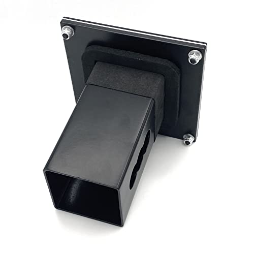 4X4 Square Shape Air Force Design Tow Hitch Cover For 2" Receiver Tow Truck Trailer Suv Heavy Duty Metal (Black/Silver) #TOP5