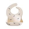 mushie Silicone Baby Bib | Adjustable Fit Waterproof Bibs (Whales)
