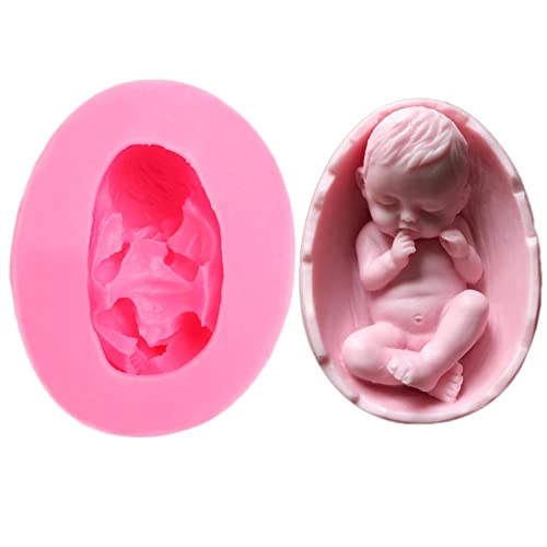 WonDerfulC Moule 3D en silicone en forme de berceau pour chocolat, gelée, dessert, pâtisserie, pâtisserie, gâteau, décoration de gâteau, argile, résine, artisanat