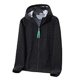 DUHENWU Kapuzenjacke Herren Vintage Oversize Sommerjacke Dünne Sonnenschutz Jacke Schnell...