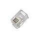 VoltShine RJ10-Telefonstecker, 4-fach, ideal für Telefonverbindungen und Kommunikationsnetze.
