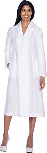 Button Front Clergy Dresses for Women - Elegant Church Dress & Uniform, Clergy Robes Women Choir Robe G11674