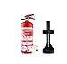 FireLoq 1kg Pulver Feuerlöscher für Brandklasse ABC mit 8A | 34B | C ergibt 2 LE Dauerdruck inkl. Prüfnachweis, Kfz-Halter und Manometer
