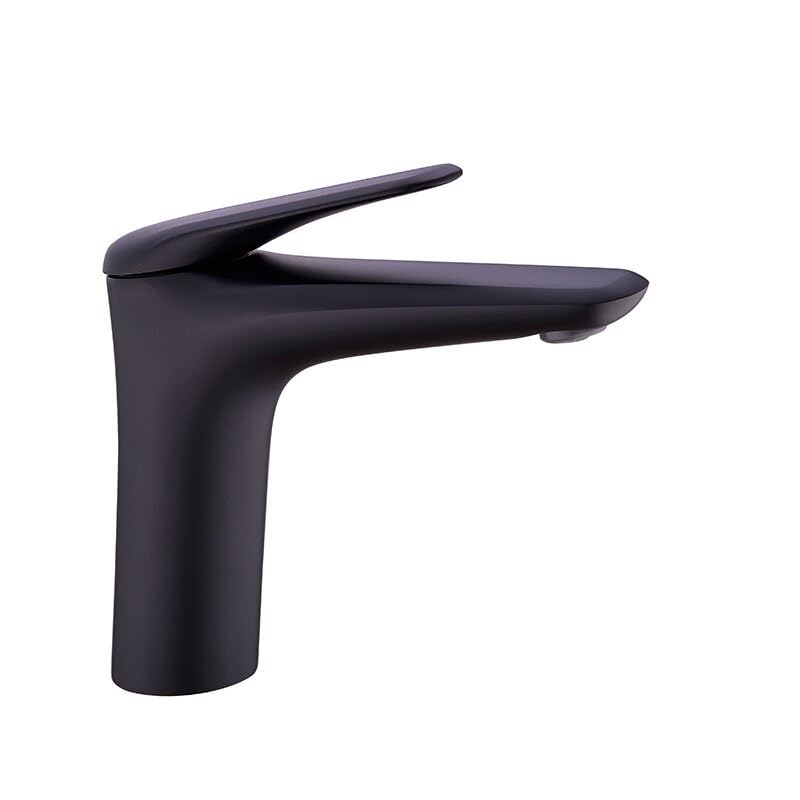 Robinet de lavabo en laiton Nero mitigeur haut de gamme au design épuré pour vasque