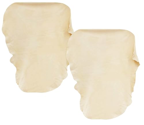 HIDMD Piel de ciervo natural para coche, moto, ante auténtica para ventana, espejo, cristal, piel de ante profesional eficaz Detailing 50 cm x 80 cm x 2 unidades