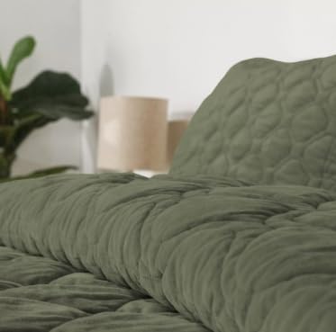 Manterol Edredón Acolchado Borreguito Makuru (Makuru 05 Verde, Cama 150)