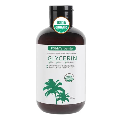 FSbbTaibanle Organic Vegetable Glycerin – USDA Organic Certified, 100% Pure, 6 Fl Oz – Natural...