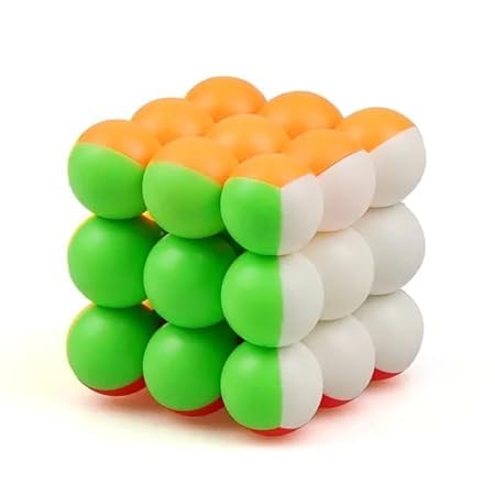 Crown Spikes Round Beads Ball Cube 3X3X3 Puzzle - Unique Spherical Twist On Classic Cubing Fun!- 3D Brain Teaser - 3X3 Magic Speed Cube For Kids And Adults (Round Beads Cube) (B0CXMLL7SQ) Amazon Price History, Amazon Price Tracker