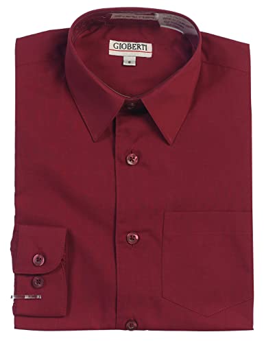 Image of Gioberti Boys Long Sleeve Solid Dress Shirt