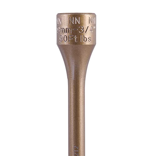 Image of AFF Torque Limited Socket, 1 /2 inch Drive, 19-3 /4mm, 90 ft /lbs, Gold, 40212