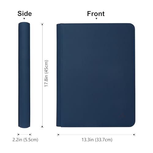 Image of 16 Pocket Card Binder, Fits 1344 Trading Cards Side Loading Ringless Card Album for TCG and Sports Cards -Blue