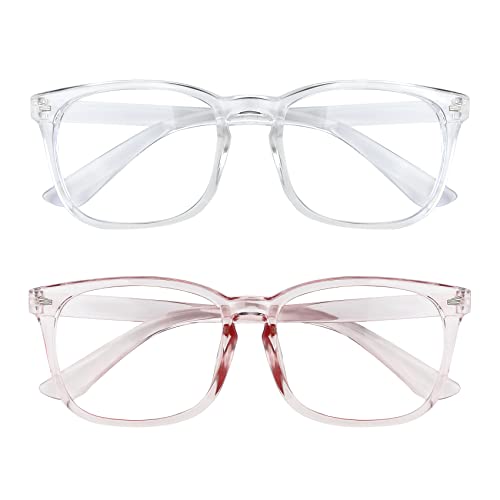 Image of 2 Pack Blue Light Glasses for Women and Men - Computer Glasses