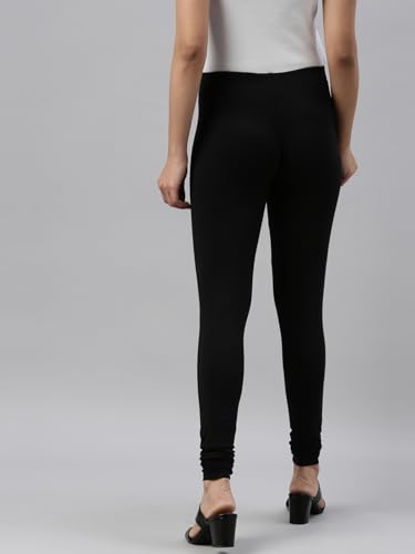 Image of GO COLORS Soft Cotton Stretch Churidar for Women | Breathable, Mid Rise, Full Length