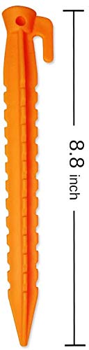 8 Estacas para Tienda de Campaña para Camping, Juego de 8 Estacas de Plástico Resistentes de 8.8 Pulgadas miniatura 5