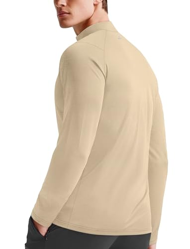 Zengjo Mens Quarter Zip Athletic Pullover Mid-Weight 1/4-Zip Running Workout Shirt Moisture Wicking2