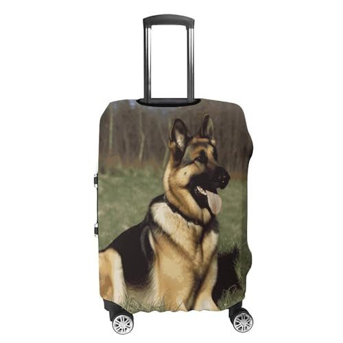 German Shepherd Dog Printed Luggage Cover Protector, Fits 18-32 Inch Luggage4