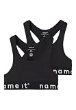 NAME IT Nkfshort Top 2P Noos Calzoncillos, Black/Pack:w/Black, 158/164 para Niñas