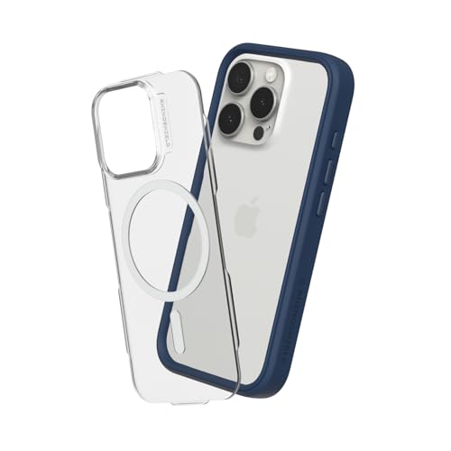 Funda iPhone 16 Pro Max RhinoShield Mod NX azul marino con MagSafe