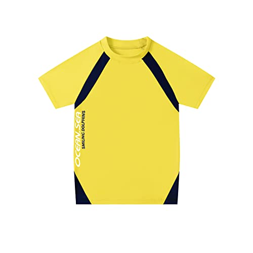 Image of Boys Swimsuits UPF50+UV Swimwear Set Two Piece Rash Guard with Hat for Kids 4-14 Years