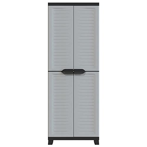 Gecheer Kunststoffschrank Gartenschrank Balkonschrank Beistellschrank...