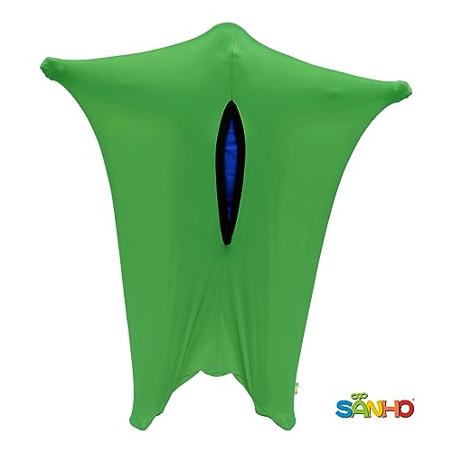 Image of SANHO Dynamic Movement Sensory Sock Body Sock,X-Large,Good for Height:62 inch-73 inch,For Autistic & Sensory Processing Disorders, Updated Version,Olive green
