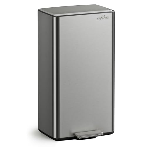 mVm 10.6 Gal Stainless Steel Kitchen Trash Can with Lid
