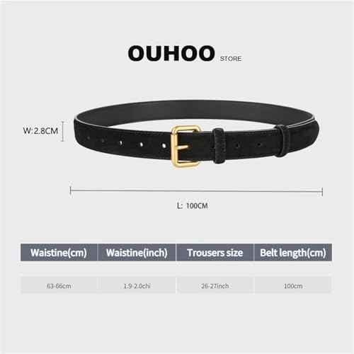 Fashion Skinny Suede Cowhide Genuine Leather Belt For Women Jeans Casual Dress Square Buckle Ladies Belts3