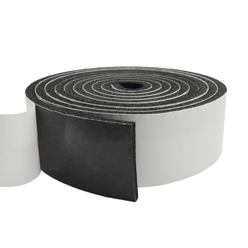Image of DOBTIM Pipe Insulation Foam Wrap Tape, Self Adhesive with High Resilience for Pipe Insulation Wrap 13 Ft Long x 3 Inch Wide x 3 /8 Inch Thick