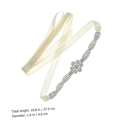 VANZACK Elegant Rhinestone Wedding Belt Chic Bridal Ribbon Sash for Dresses Self Tie Design for Weddings Parties and Special Occasions Stunning Accessory3