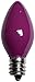 C7 Opaque Purple, 5 Watt - 25 Light Bulbs