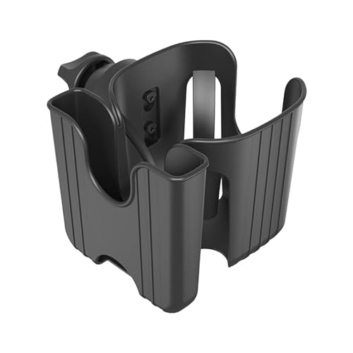 Chaies Portavasos para bicicleta, soporte para bebidas para cochecito, funda para teléfono móvil 2 en 1, soporte ajustable para botella para silla de ruedas, andador, bicicleta y accesorios para