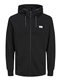 Jack & Jones Jcoair Sweat Zip Hood Sn, Chaqueta Hombre, Negro, XL