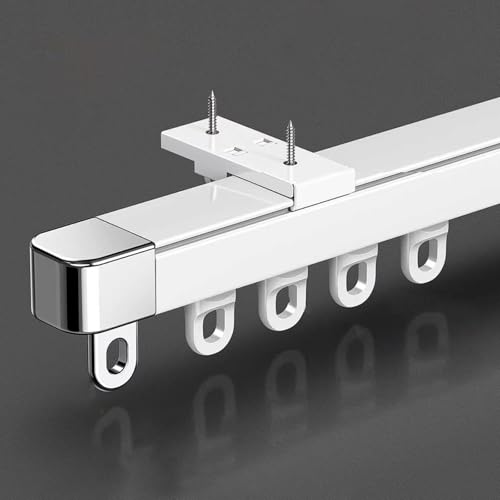 Tringle à rideau en alliage d'aluminium robuste design épuré et fixation murale solide