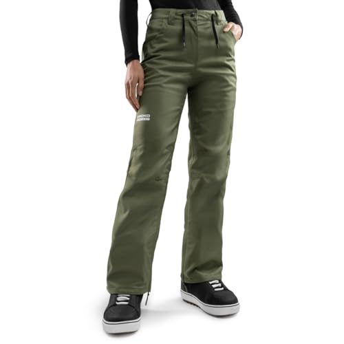 SIROKO - Pantalones de Snowboard Hardshell para Mujer P2-W Taiga - S - Verde