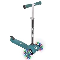 EVO Light Up Mini Cruiser Scooter With Light Up Wheels For Kids | Push Scooter With Adjustable Height Handles | Childrens Balance 3-Wheeled Kick Scooters For Kids Aged 2-7