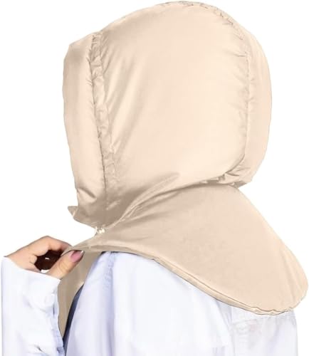 Chaleco acolchado unisex de cuello alto en color beige talla S M 5