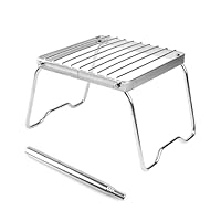 ZSMJAER Barbecue Grill Klappbar Camping, Robuster Klapprost mit Flexibler Anwendung, Lagerfeuergrill, Multifunktions-Rost, Perfekte Größe zum Kochen und Grillen, Stahl, 17 cm
