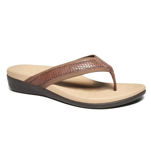 Image of MEGNYA Womens Orthotic Flip Flops, Plantar Fasciitis Sandals for Flat Feet with Arch Support Thong Style Flip Flops, Comfortable Walking Sandals for Beach, Vacation