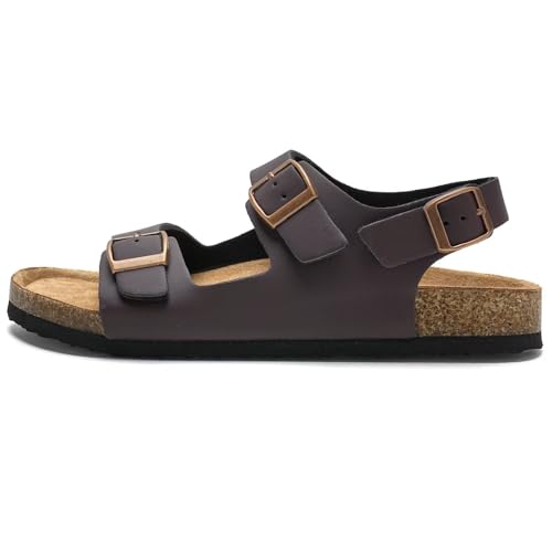 Image of Torotto Womens Sandals with Cork Footbed Open Toe Adjustable Webbing Athletic Slides Sandals for Walking | Beach | Indoor Outdoor