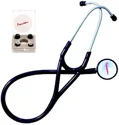 Estetoscópio Duplo Cardiológico Profissional Premium Preto