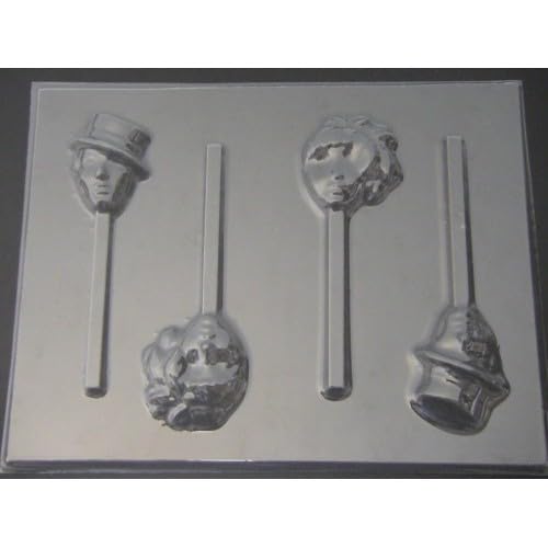 Miniatura 1 de Mardi Gras Caras Masculino Femenino Máscara Historia Española Celebración Chocolate Caramelo Lollipop Molde