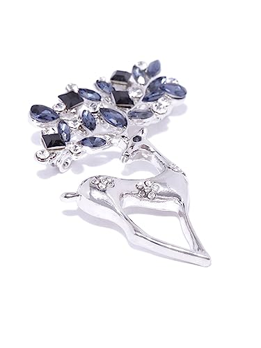YouBella Jewellery Latest Stylish Crystal Unisex Deer Brooch for Women/Girls/Men