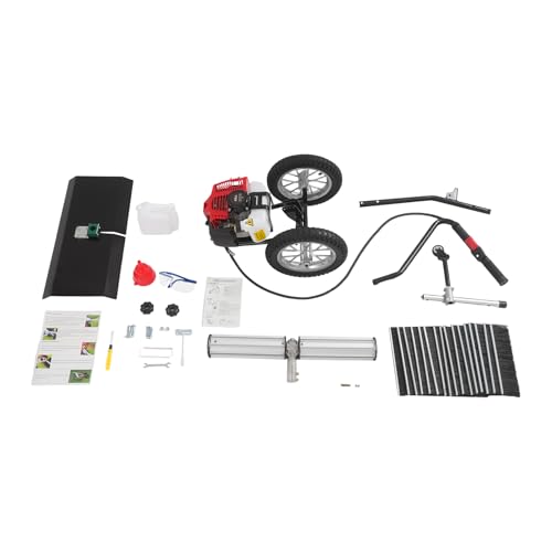 Barredora de gasolina de 43 cc y 60 cm para césped artificial y nieve 8