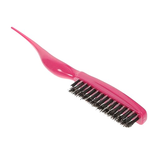 LALADEFIEE Cepillo De Crin De Jabalí Para Peinar Con Mango Ergonómico Punta De Plástica Pequeño y Ligero Para Salones De Peluquería y Uso Diario