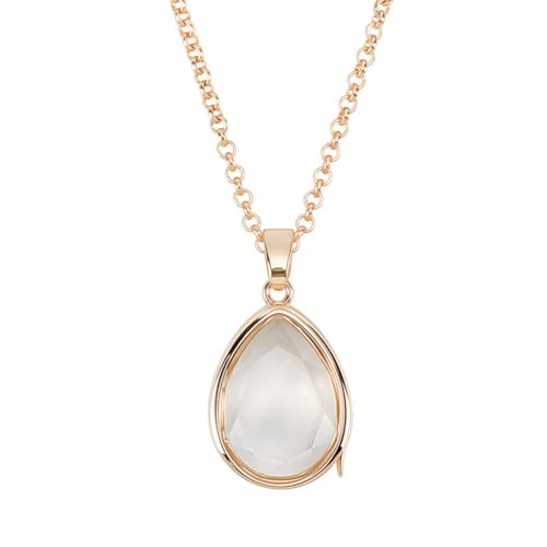 BEAMARKER Kit para Hacer Collares con Fotos Y Dijes de Lágrima con Medallón de Recuerdo, Cadena Flotante de Cristal, Colgante para Mujeres, Hombres, Bodas, Navidad Y Otras Joyas.