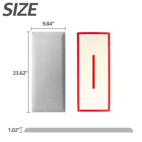 Art3D H2010VS12 Peel And Stick Headboard For Full King And Queen In Velvet Stone, Pack Of 12 Panels Sized 9.84 Inch X 23.62", 3D Soundproof Wall Panels, Upholstered Wall Panel thumb #5