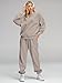 AUTOMET Womens 2 Piece Outfits Sweatsuit Lounge Sets Oversized Sweatshirt Baggy Sweatpants Fall Fashion with Pockets CoffeeGrey M