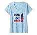 Damen Es lebe Der Chief Wahoo Cleveland Baseball T-Shirt mit V-Ausschnitt